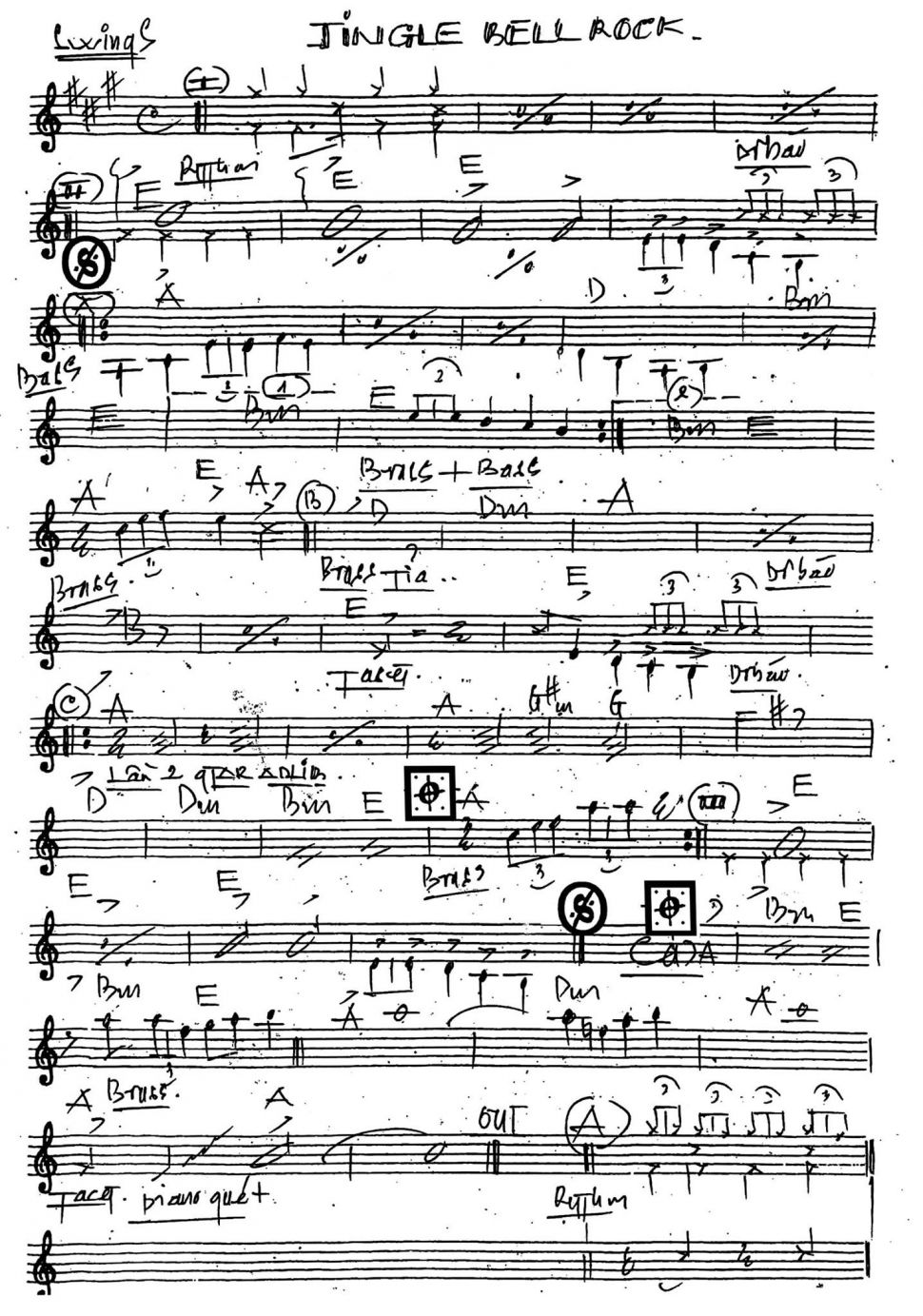 Jingle bell rock sheet