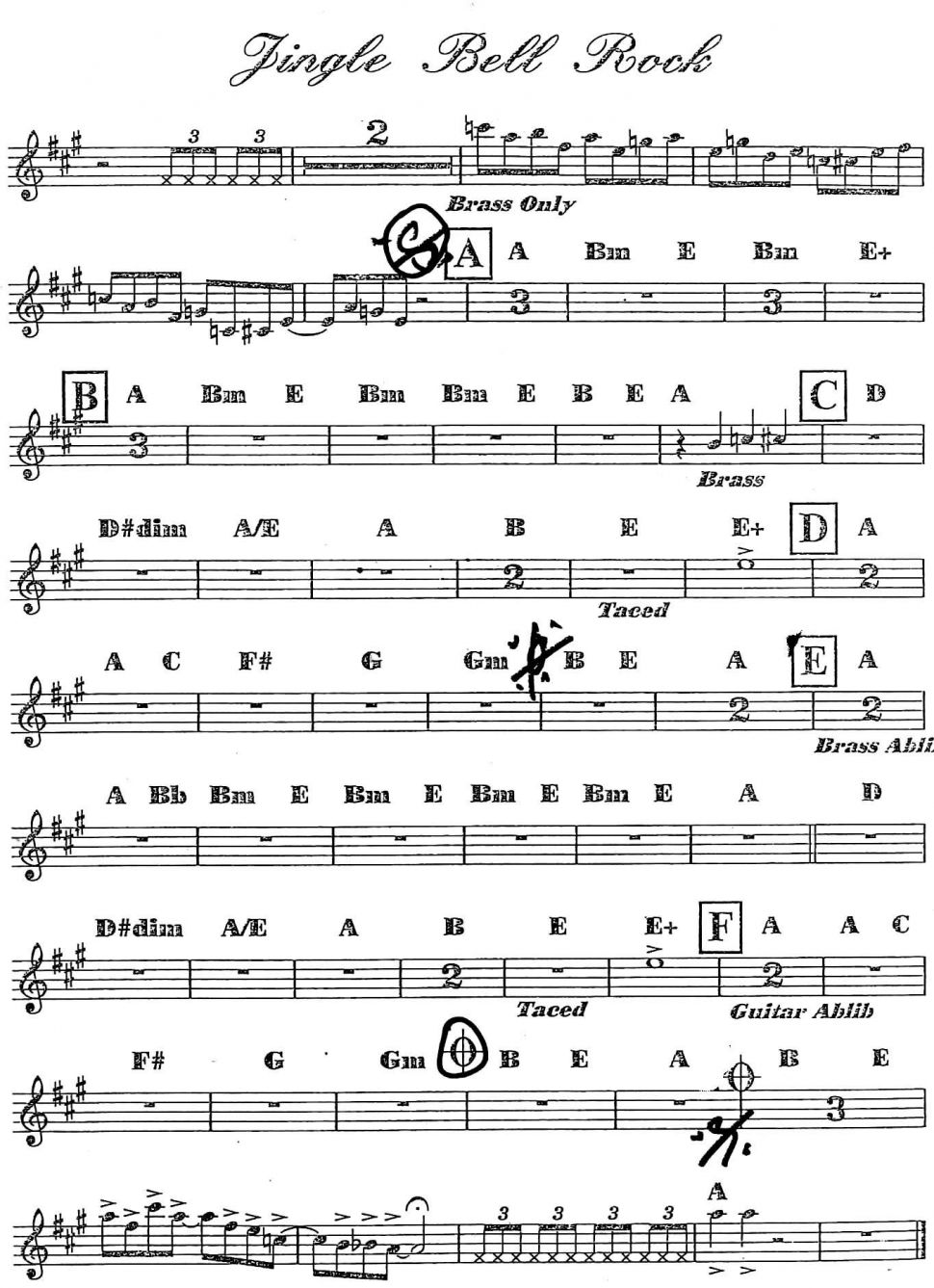 Jingle bell rock sheet