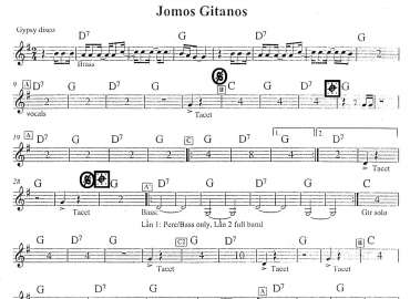 Jomos gitanos sheet