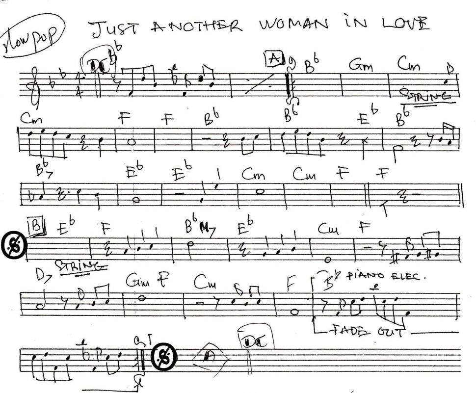 Just another womam in love sheet