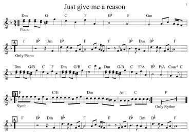 Just give me a reason sheet