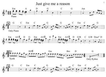 Just give me a reason sheet