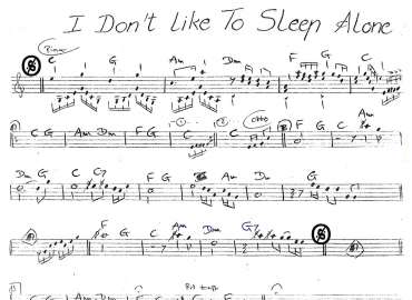 I Don't Like To Sleep Alone sheet