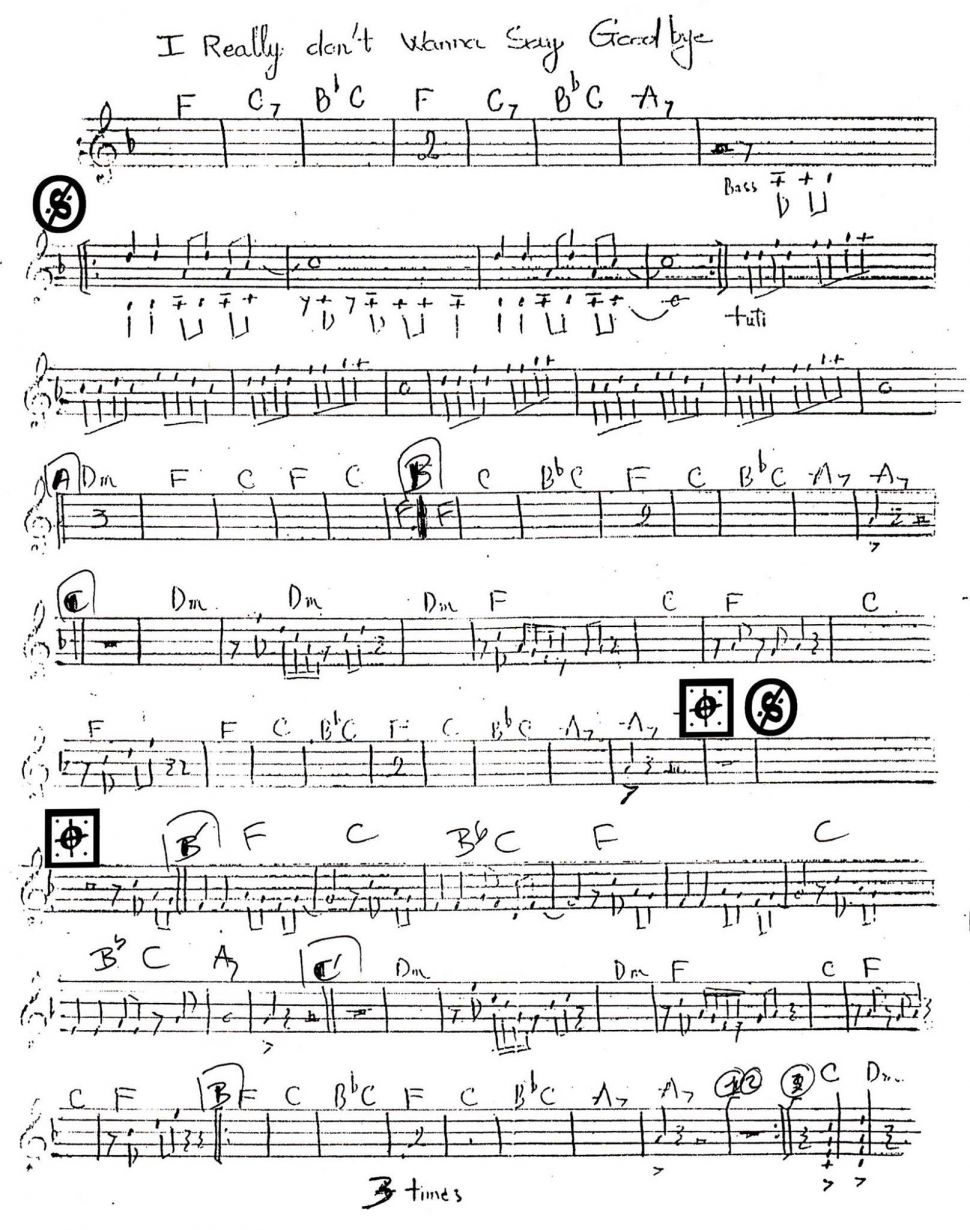 I Really Don't Wanna Say Goodbye sheet