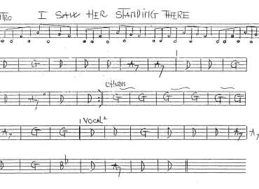 I Saw Her Standing There sheet