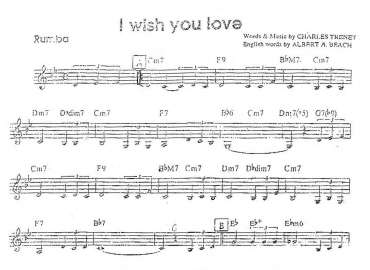 I Wish You Love sheet