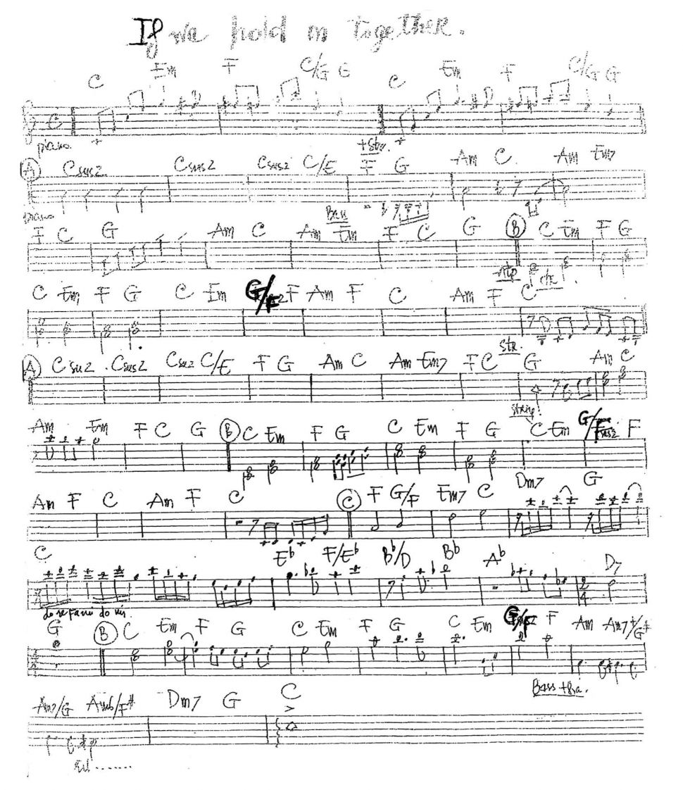 If Me Hold On Together sheet