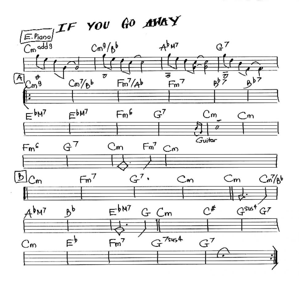 If You Go Away sheet