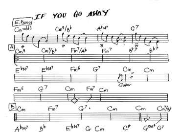If You Go Away sheet