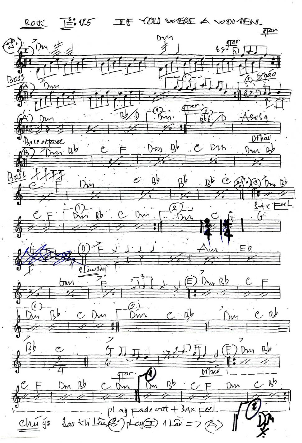 If You Were A Women sheet