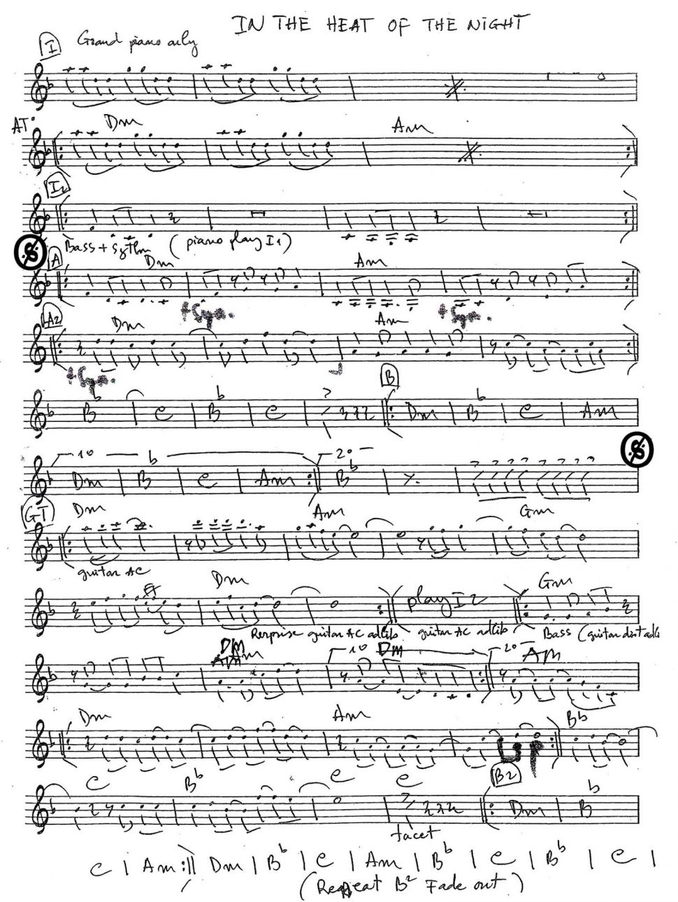 In The Heat Of The Night sheet