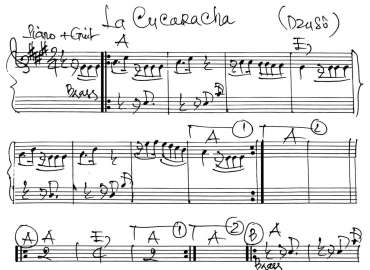 La Cucaracha sheet