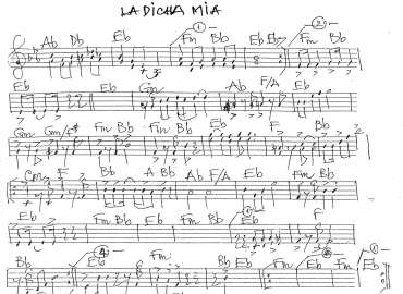 La Dicha Mia sheet
