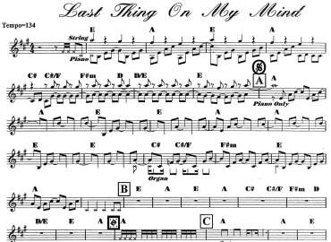 Last Thing On My Mind sheet