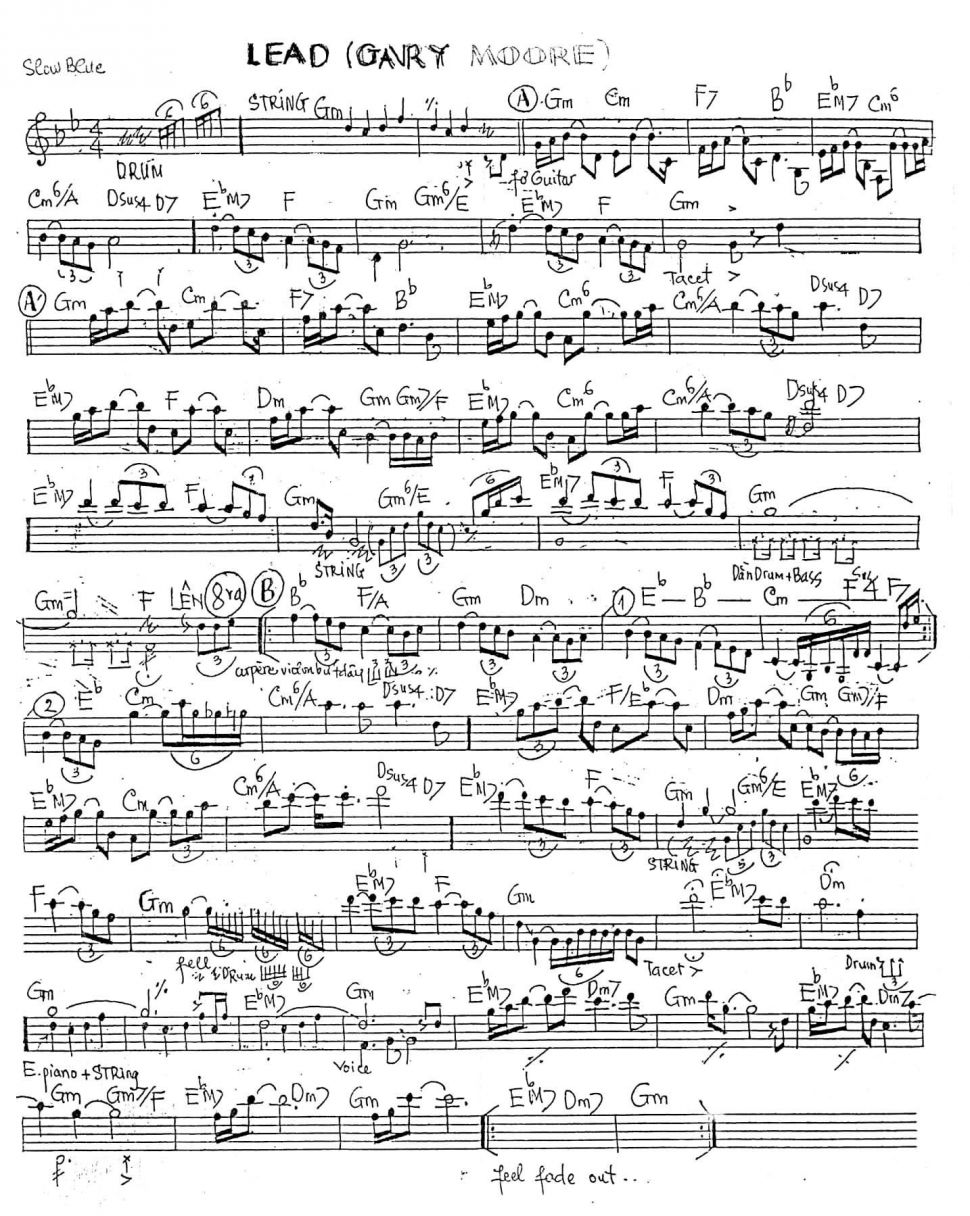 Lead sheet