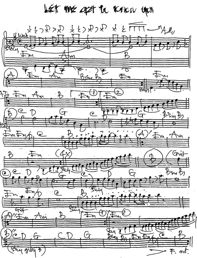 Let Me Out To Know You sheet