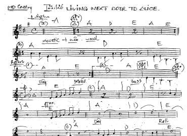 Living Next Door To Alice sheet