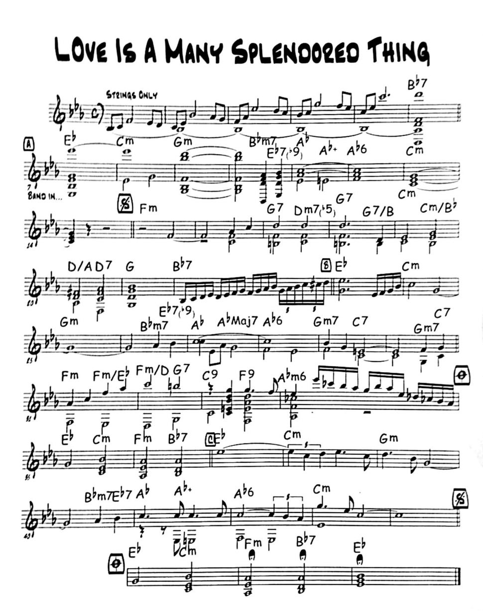 Love Is Many Splendored Thing sheet