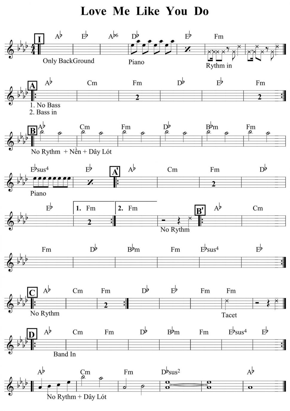 Love Me Like You Do sheet