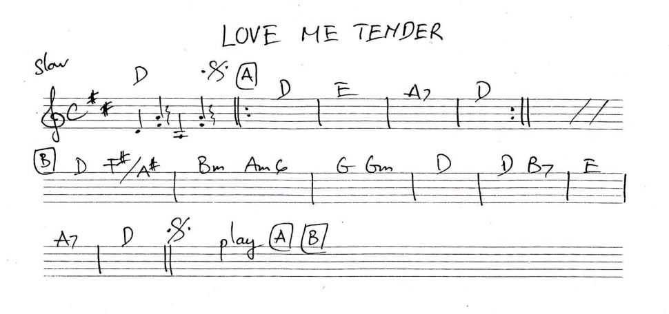 Love Me Tender sheet