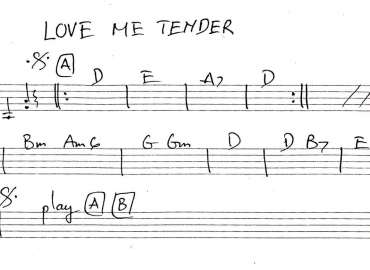 Love Me Tender sheet