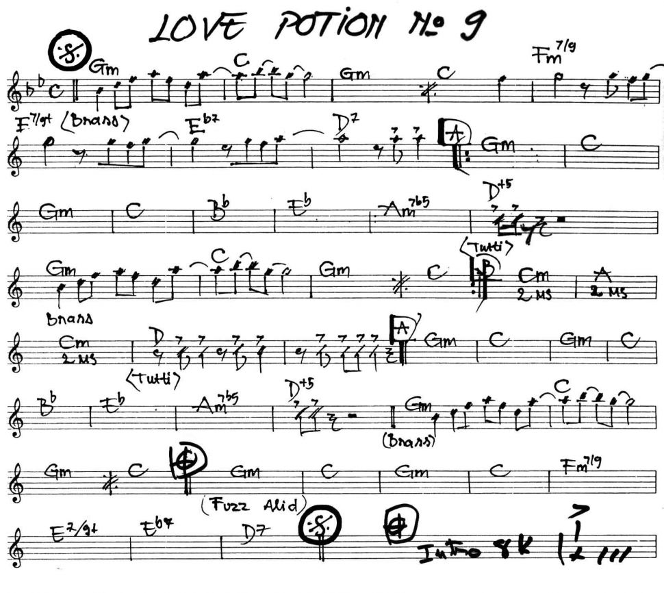 Love Potion No 9 sheet