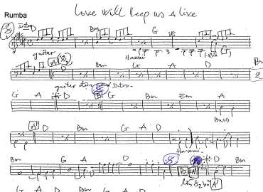 Love Will Sleep Us A Live sheet