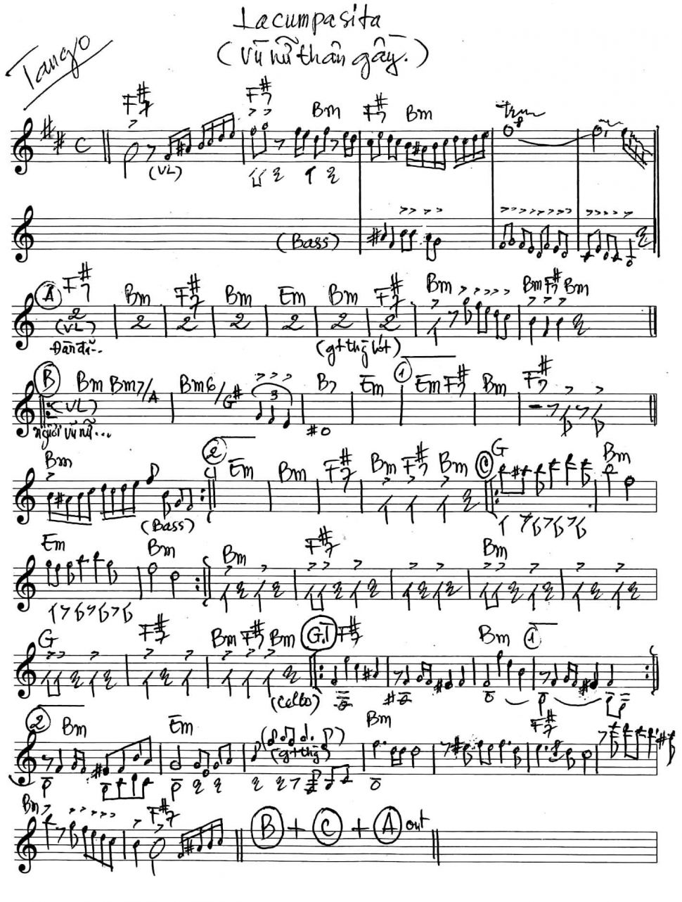 La Cumpasita sheet