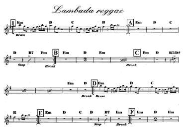 Lambada Reggae sheet