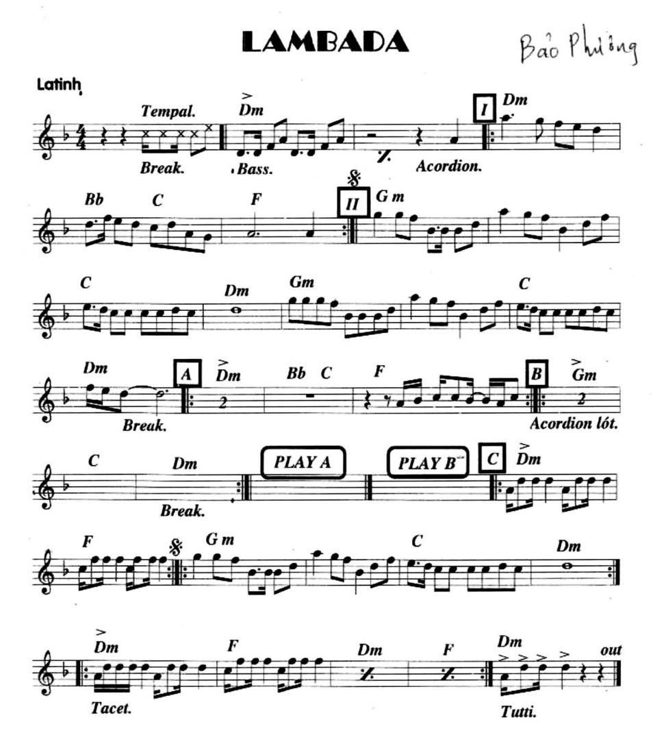 Lambada sheet