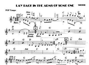 Lay Back In The Arms Of Some One sheet