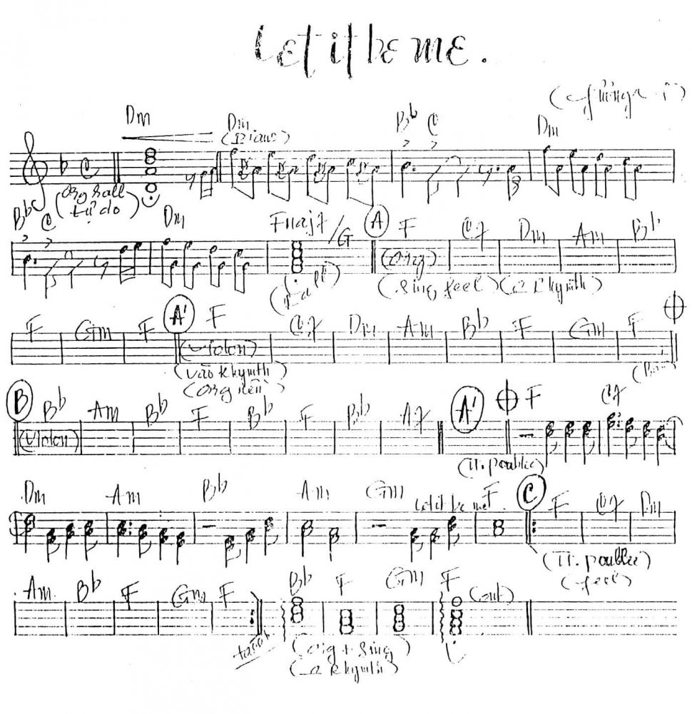 Let It Be Me sheet