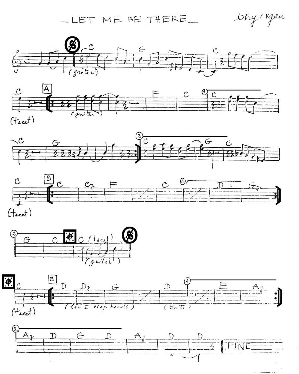 Let Me Be There sheet