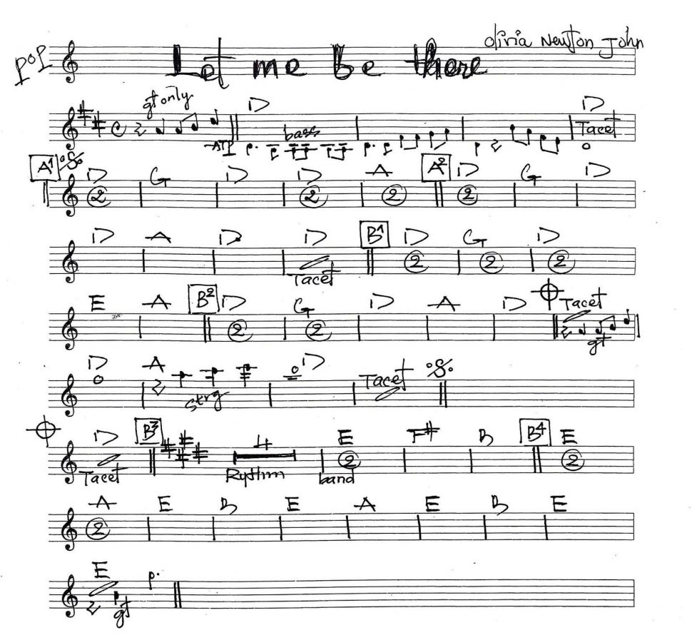 Let Me Be There sheet