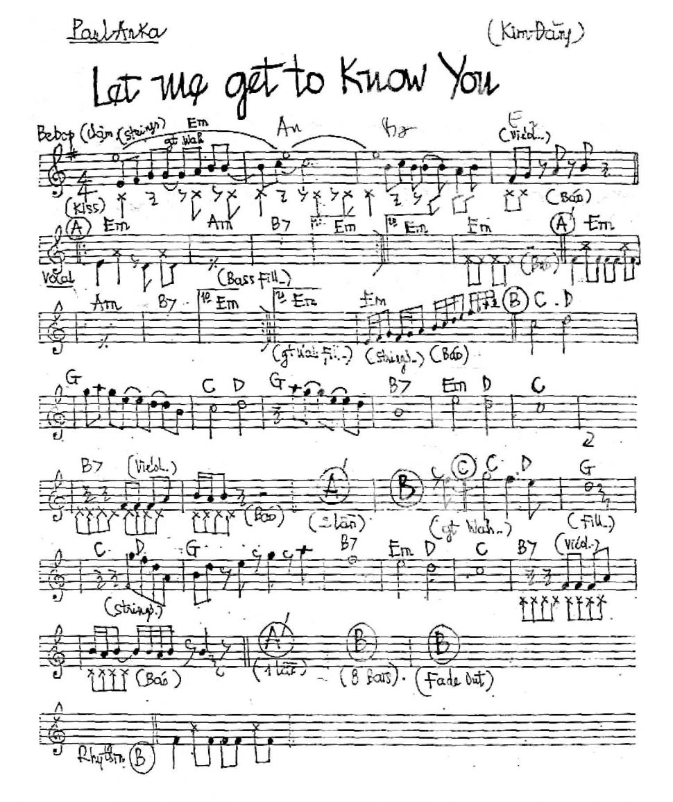 Let Me Get To Know You sheet