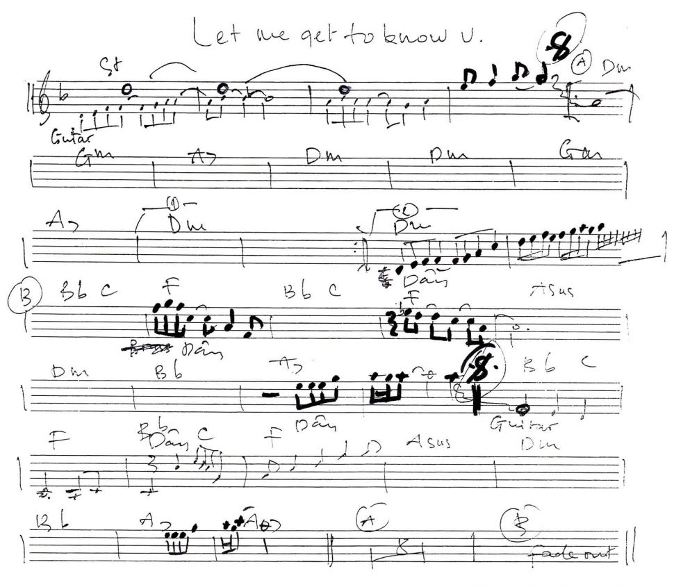 Let Me Get To Know You sheet