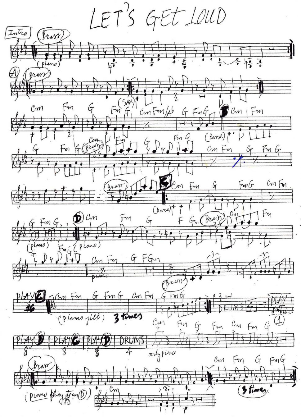 Let's Get Loud sheet