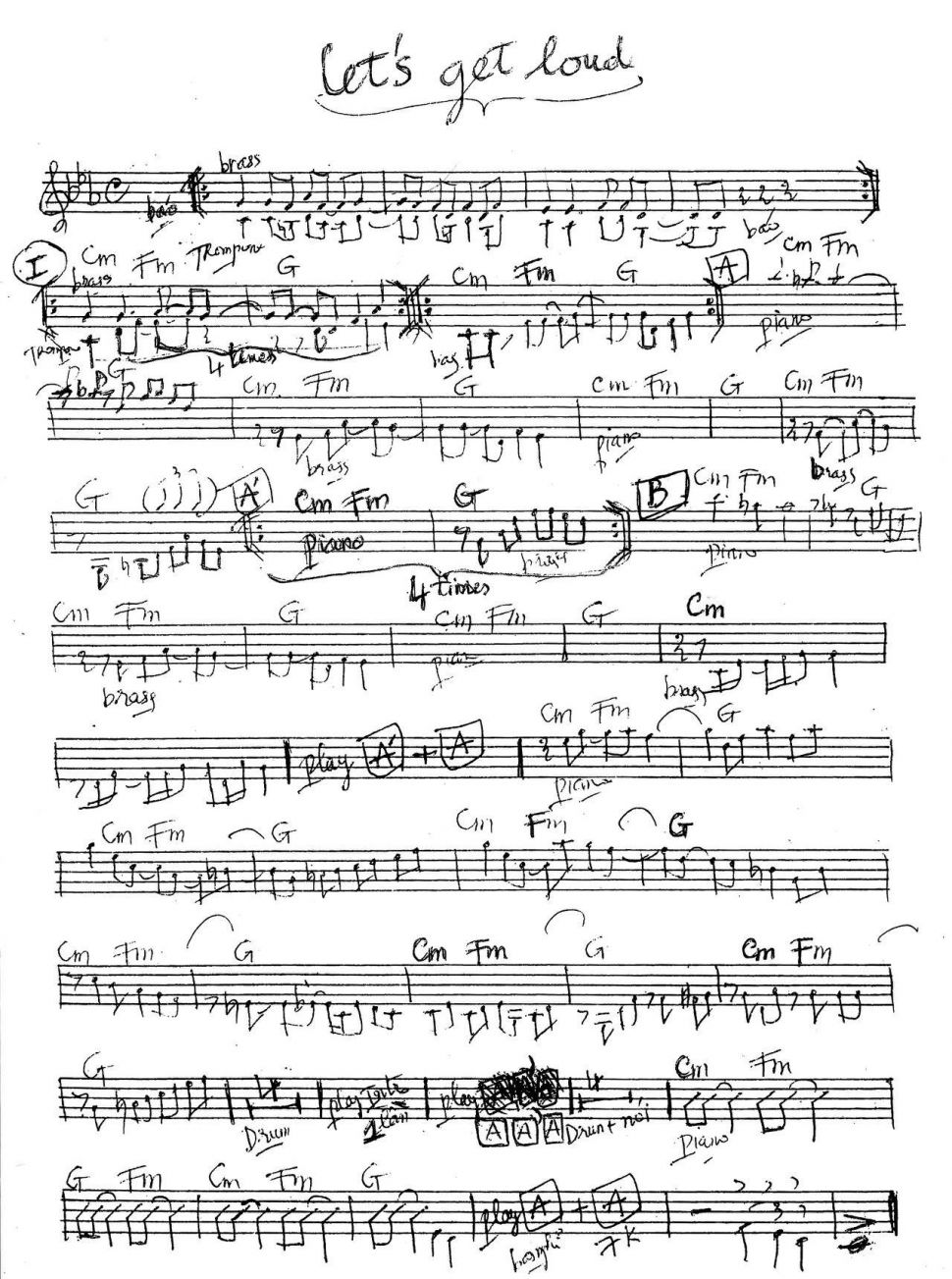 Let's Get Loud sheet