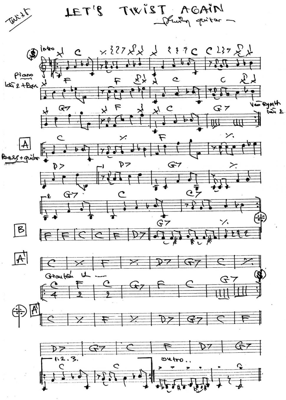 Let's Twist Again sheet