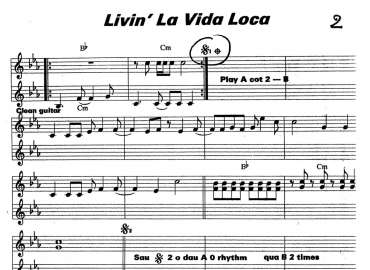 Livin'la Vida Loca sheet