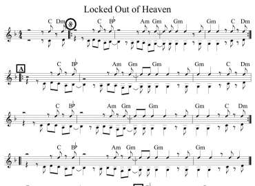 Locked Out Of Heaven sheet