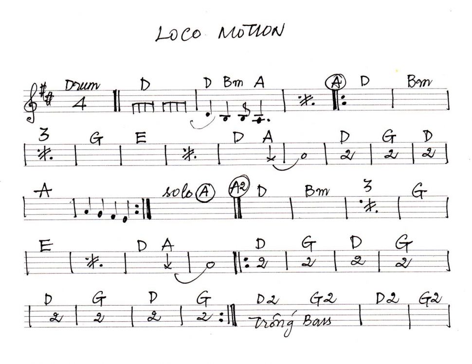 Loco Motion sheet