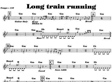 Long Train Running sheet