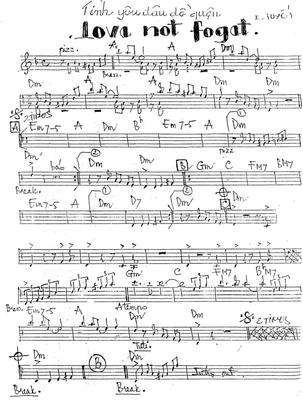 Lova Not Fogat sheet