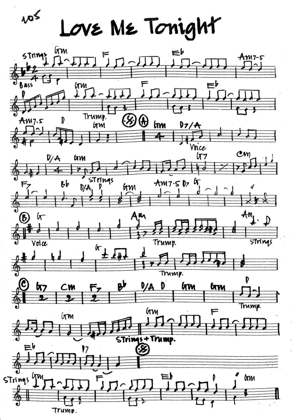 Love Me Tonight sheet