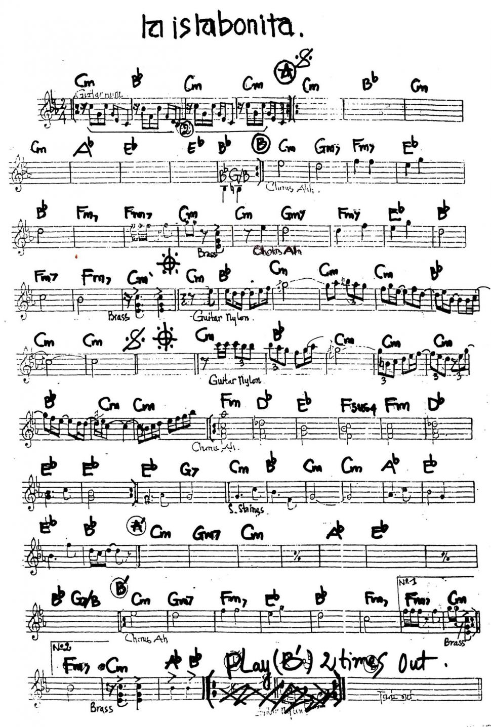 La Is La Binita sheet