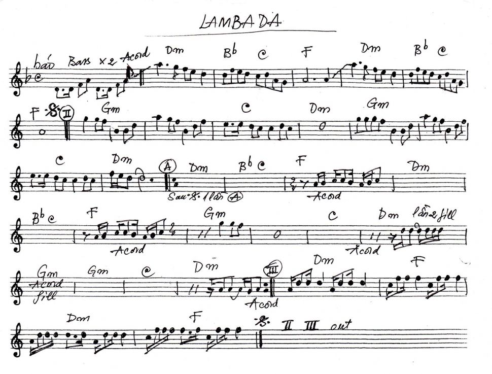 Lambada sheet