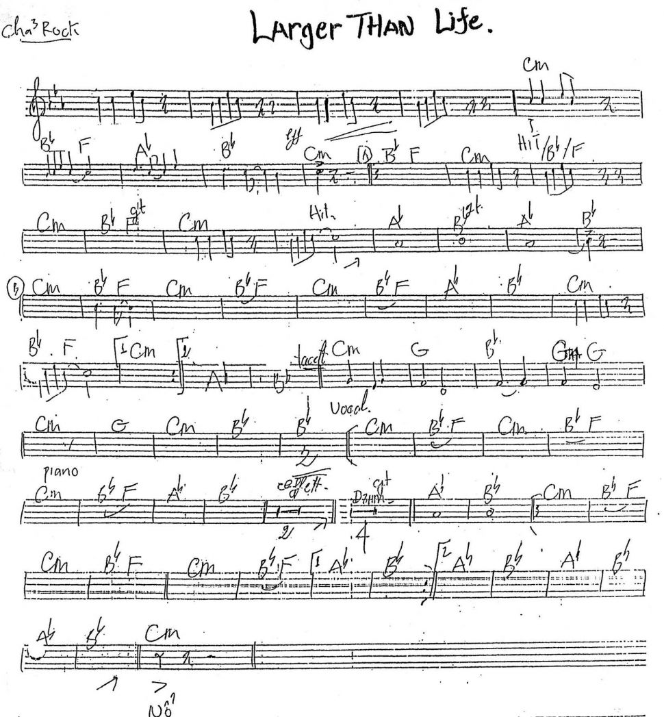 Larger Than Life sheet