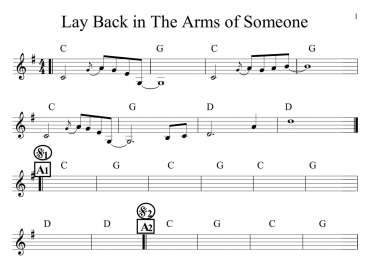 Lay Back In The Arms Of Someone sheet