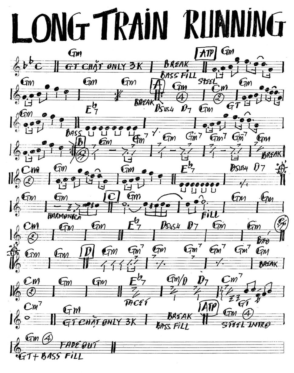 Long Train Running sheet